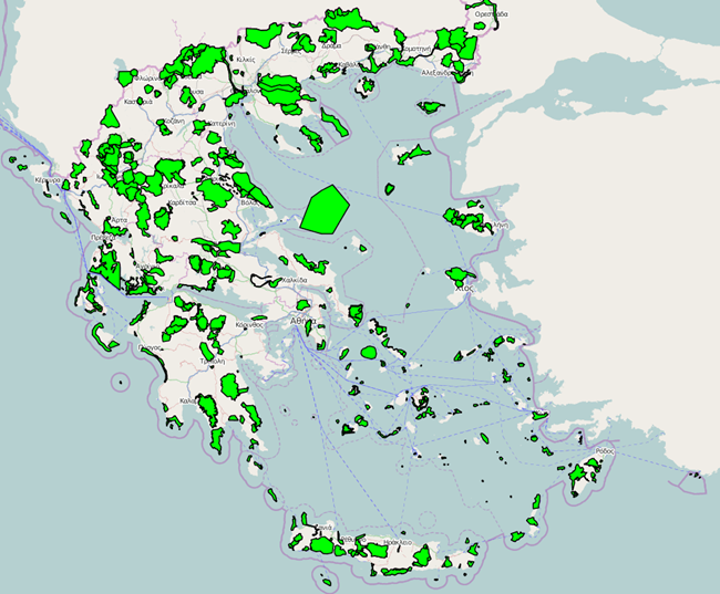 Natura 2000 areas in Greece