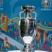 epa08300469 (FILE) - The Henri Delaunay trophy on display during the draw of the UEFA EURO 2020 playoff matches at the UEFA headquarters in Nyon, Switzerland, 22 November 2019 (re-issued on 17 March 2020). The UEFA EURO 2020 has been postponed to 2021 amid the coronavirus COVID-19 pandemic, the Norwegian Football Association (NFF) announced on 17 March 2020.  EPA-EFE/SALVATORE DI NOLFI