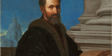 MPT27Y Portrait of Michelangelo Buonarroti, Early 17th cen.