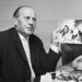 Businessman Oskar Schindler speaks about saving lives during the Holocaust of Germany's Third Reich at an interview with United Press International.