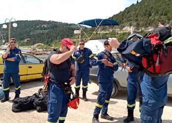 Φωτο από το κλιμάκιο εντοπισμού του άτυχου τουρίστα.