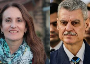 Η επικεφαλής της ΛΑΣΥ Ιονίων Νήσων Αλεξάνδρα Μπαλού & ο Υφ. Πολιτικής Προστασίας Ευάγγελος Τουρνάς