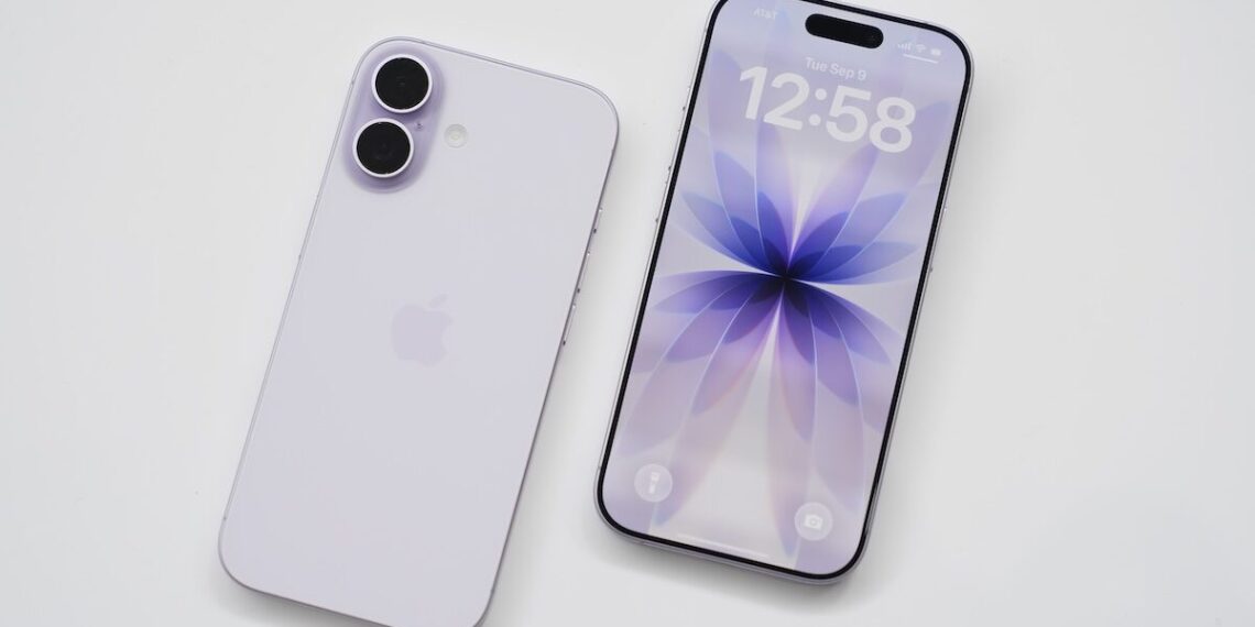The iPhone 17 is displayed during an announcement of new products at Apple Park on Tuesday, Sept. 9, 2025, in Cupertino, Calif. (AP Photo/Godofredo A. Vásquez)