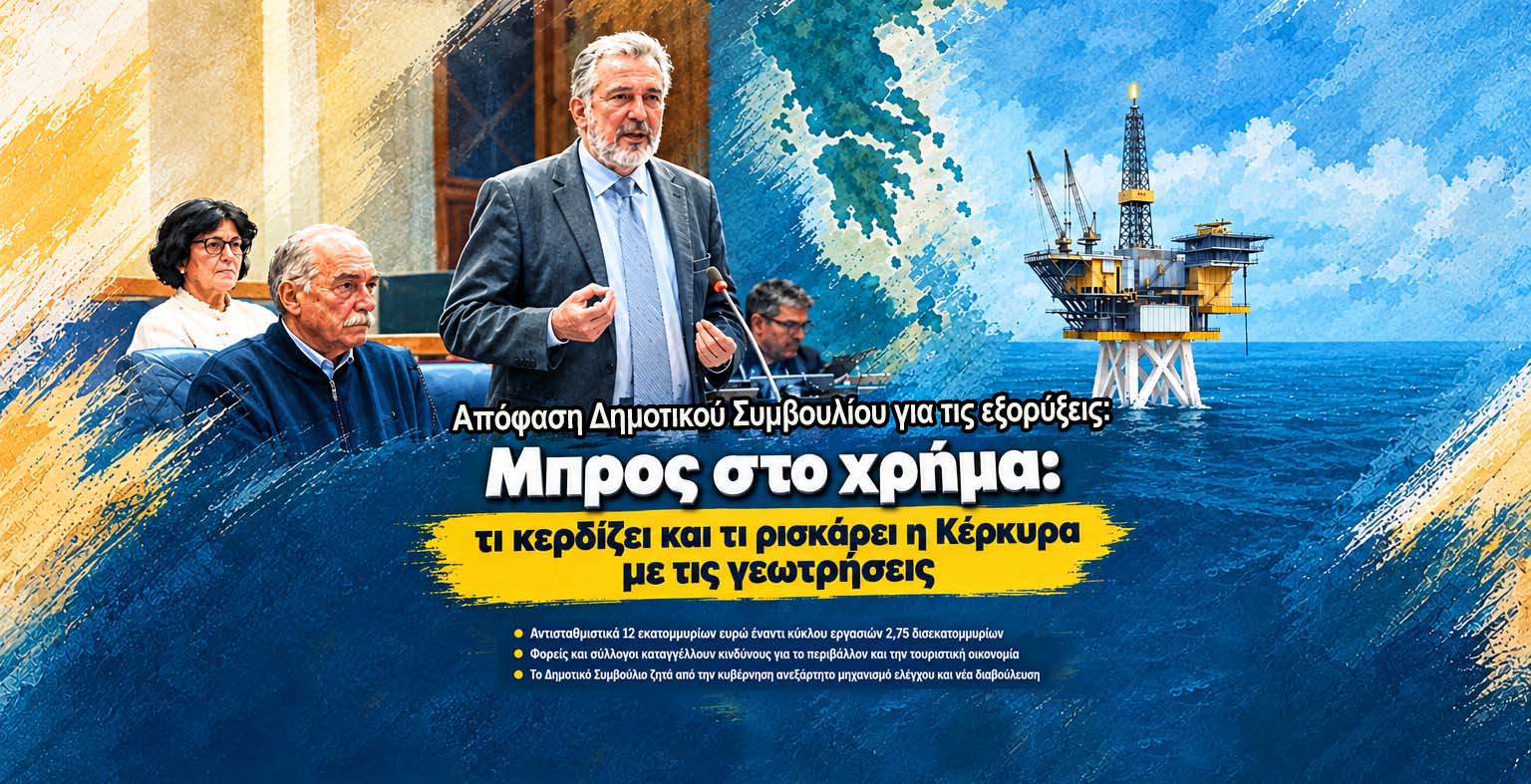 Δημ. Συμβούλιο για εξορύξεις: Μπρος στο χρήμα… τι κερδίζει και τι ρισκάρει η Κέρκυρα με τις γεωτρήσεις